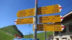 Panneau dent de Jaman - rochers de Naye